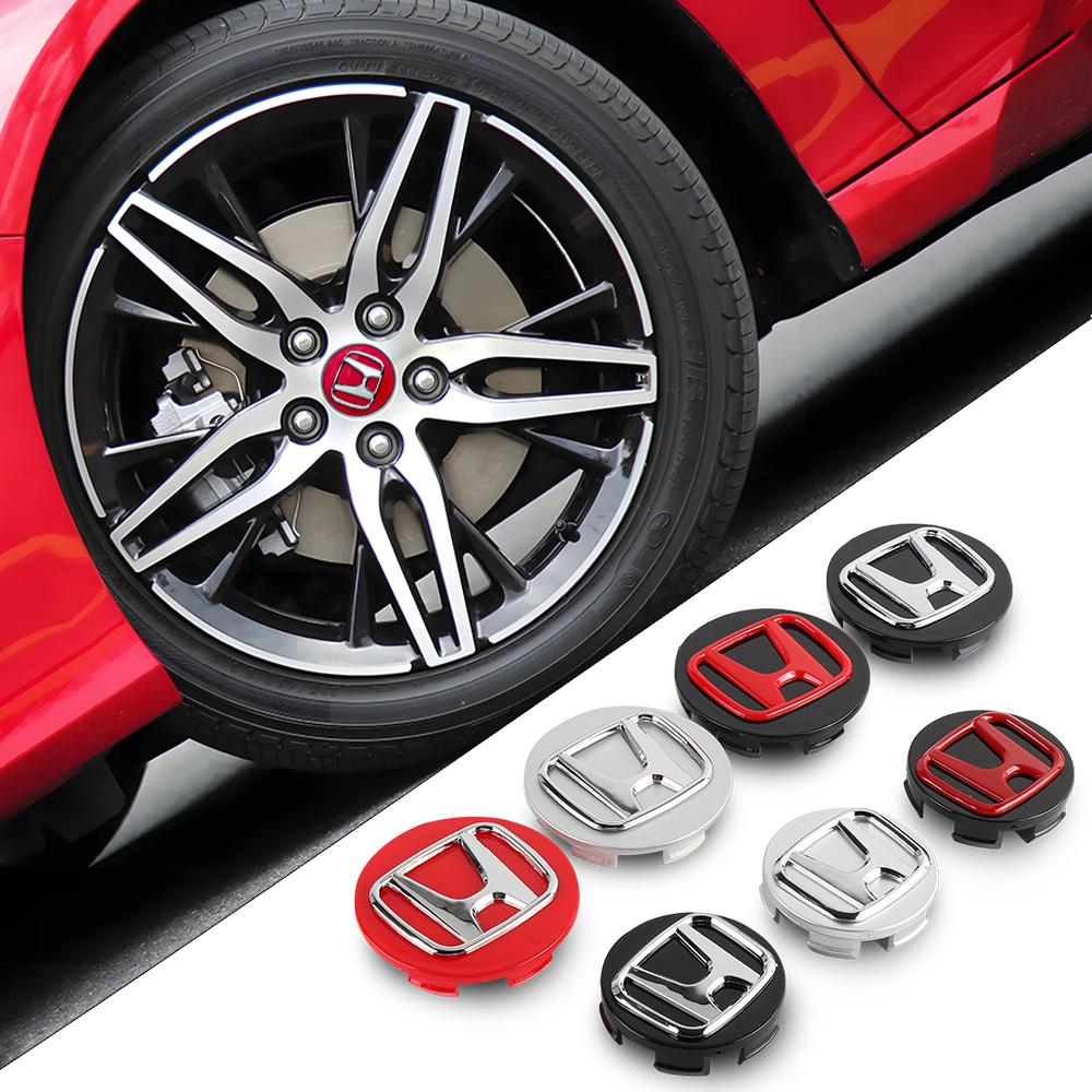 58/69MM 4Pcs Car Styling Wheel Center Cap Hub Covers Auto Exterior Accessories For Honda Civic XR-V HR-V Accord Odyssey Spirior