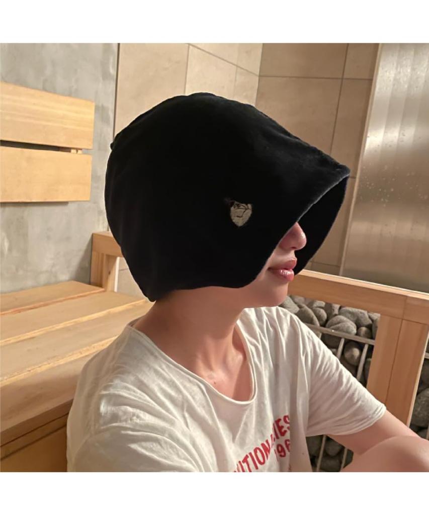 Relax Meditation Sauna Hat In Sauna Black (Made Imabari)