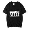 Новая мужская и женская футболка с коротким рукавом ATEEZ модная повседневная с круглым вырезом, подростковая футболка