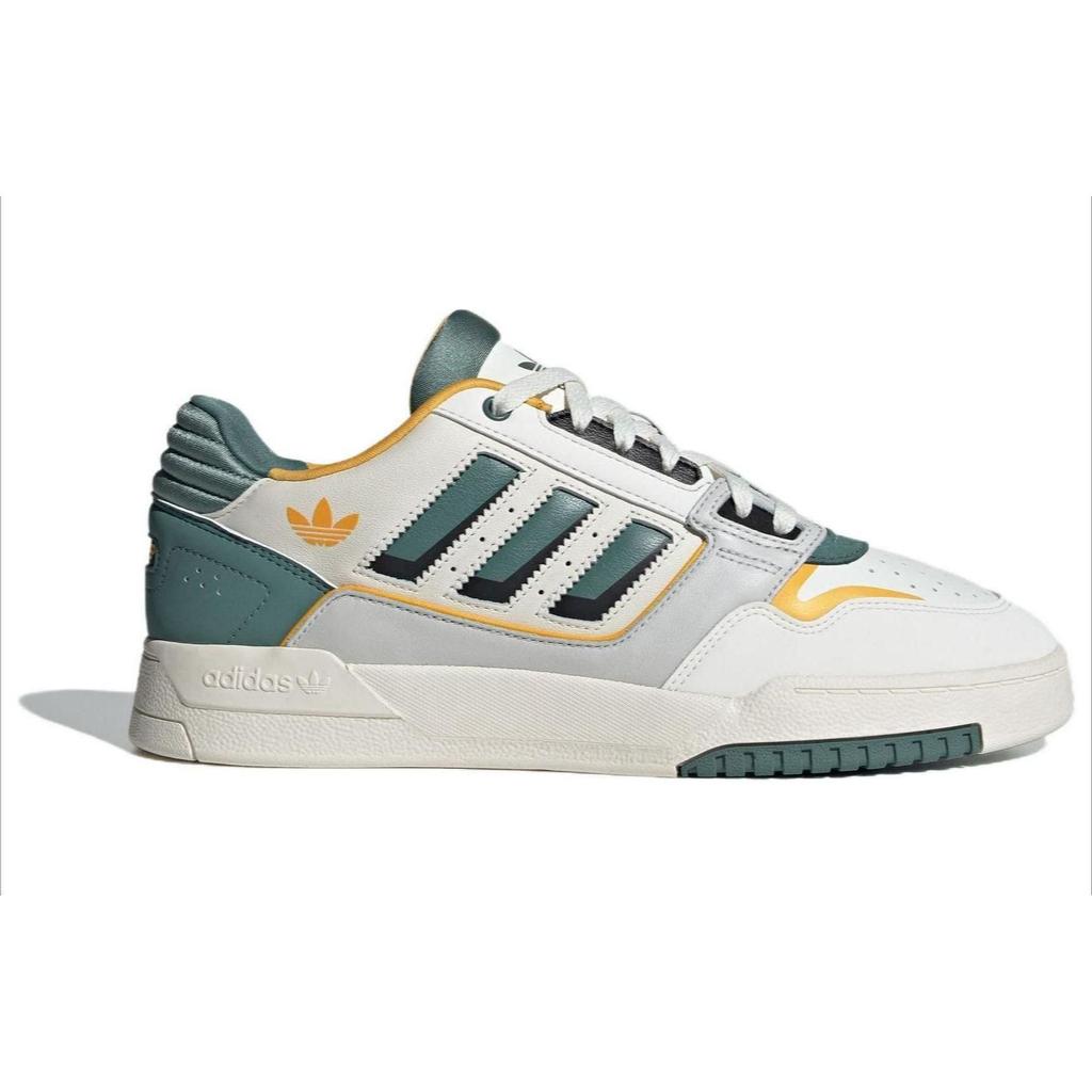 Adidas Originals Drop Step 2.0 Low Leather Comfortable Versatile Durable Low-Top Skate Shoes Unisex Sneakers White Green IG1907