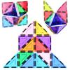 PicassoTiles 12 Pcs Magnetic Building Block Set Right Triangle Magnet Tiles Construction Toy STEM Learning Kit Educational Playset Playboard Pretend
