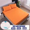 Waterproof Sheet Fitted Sheet Bed Cover Anti Dust Mite Mattress Covers Bed Protector Cover Solid Color 160X200CM No Pillowcases