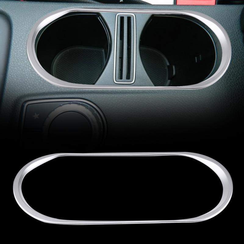 Автомобильный держатель для стакана с водой, крышка центральной консоли, держатель для стакана с водой, накладка серебристого цвета для Mercedes-Benz A/CLA/GLA-class