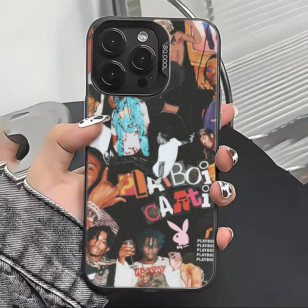 Rapper P-Playboi Carti  Phone Case For iPhone 17,16,15,14,13,12,11 Plus,Pro Max,XS,Colorful Silver Black Cover