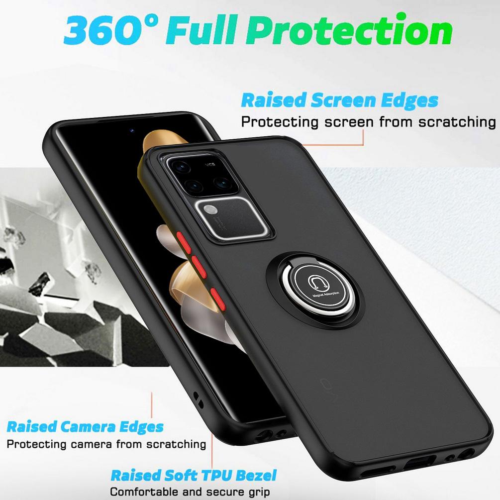 Чехол-кронштейн для поворотного кронштейна для VIVO V30 Pro V29 Lite V25 V21 Y17S Y36 Y02 Y16 Y20 Y21 Y21S Y33S Y55 Y76 Y76S Y11 Чехол для кольца на палец