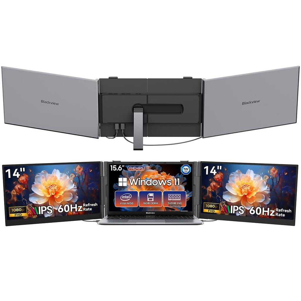 Blackview Ноутбук AceBook 6-го поколения Intel N150 15,6 дюйма 16 ГБ+256/512 ГБ