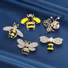 New Style Oil Drip Bee Brooch - Cute Animal Collar Pin, Simple Clothing Accessory