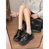 Autumn and Winter New Small Man Height Increase Platform Small Leather Shoes Women's Fashion Retro British Style Women's Single Shoes