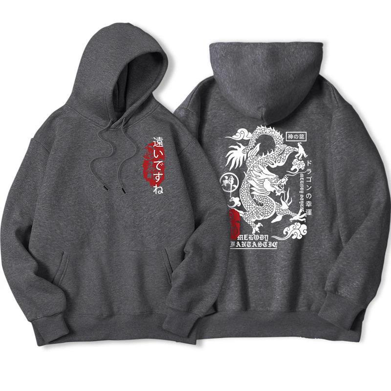 The Harajuku Dragon Funny Pattern Hoodie