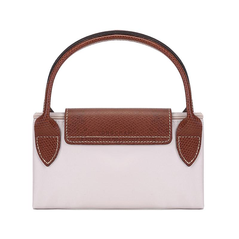 Longchamp Сумка-тоут Le Pliage 23 с короткими ручками из канваса и кожи, маленькая женская сумка-тоут, Бумага 1621089555