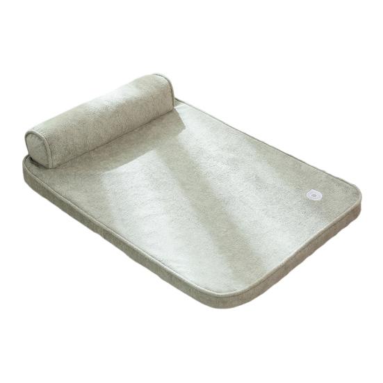 Большая лежанка для собаки, противоскользящий ортопедический коврик для питомца со съемным моющимся чехлом, подушка для сна щенка с поддержкой шеи для пола, для маленьких, средних и больших собак