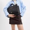 COACH Maggie 36 Iconic Brand Logo Leather Tote Bag Shopping Bag Shoulder Handbag Large Women's Black