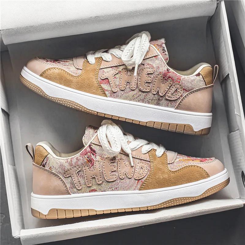 Модная Роскошная Мужская Обувь Новые Повседневные Кроссовки для Бега для Мужчин На шнуровке Платформа Обувь для Тенниса Обувь для Скейтборда Уличная Zapatillas Hombre