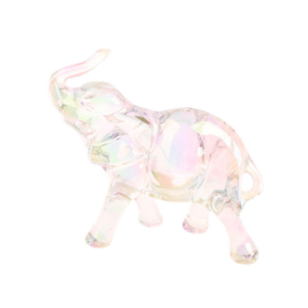Animal Sculpture Gift for Home Decor Artwork,Elephant Statue Acrylic Figurine Tabletop Ornament for Fireplace Office Desktop