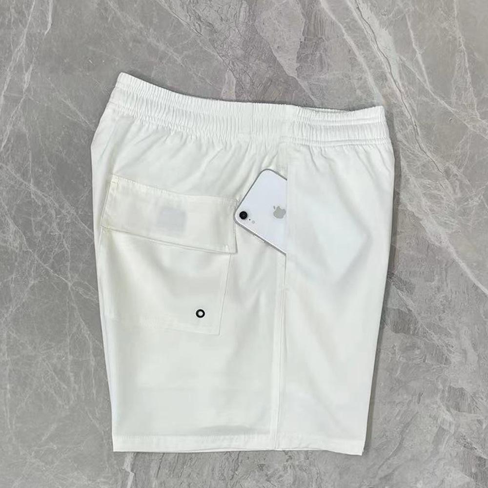 Men's Quick-Dry Stretch Casual Sport Shorts - Solid Color, Summer 2025, Four-Way Stretch, Beach-Ready, Loose Fit