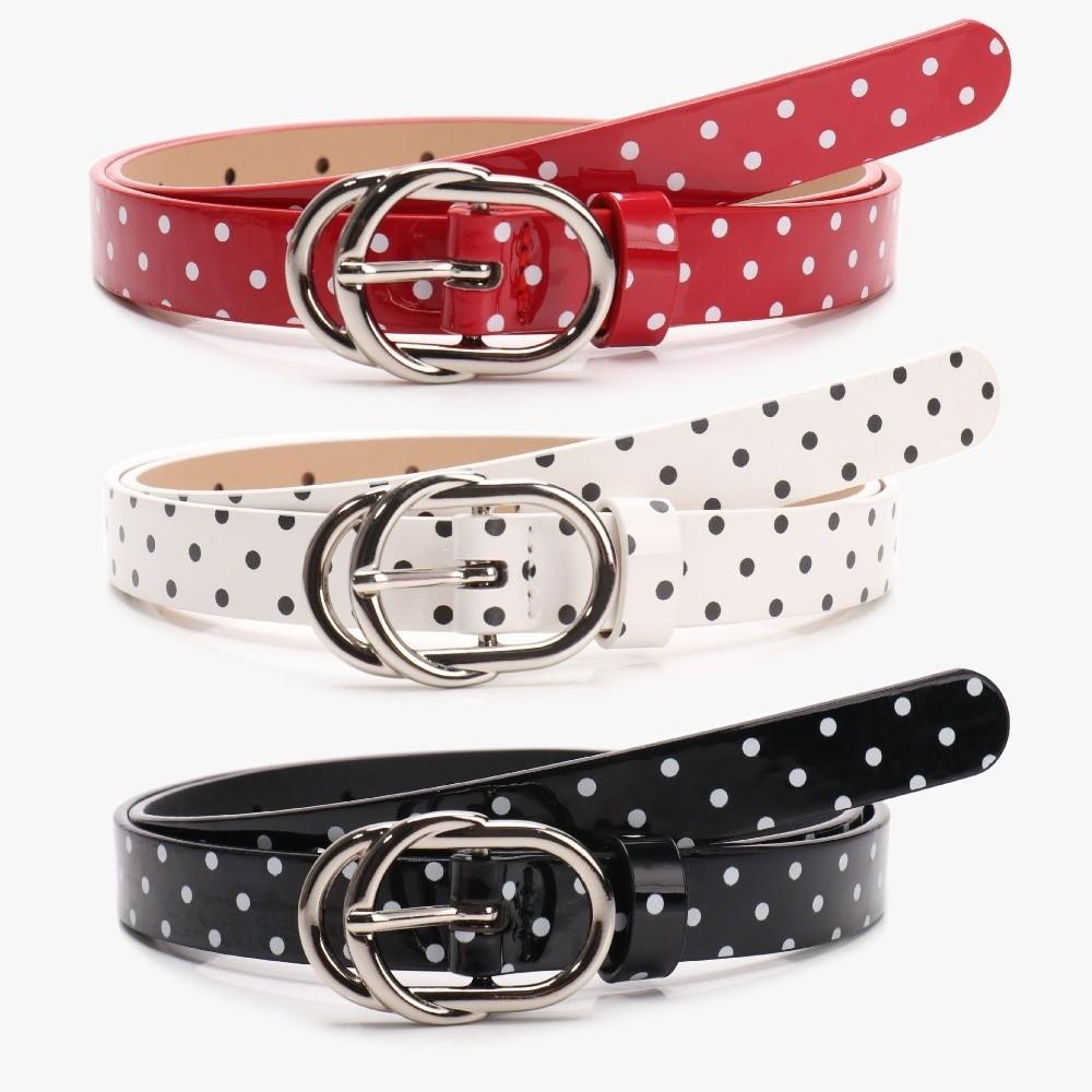 Thin Design Polka Dot Belt Dainty Buckle Dainty Waist Belt Decorative Thin Women Belt For Women