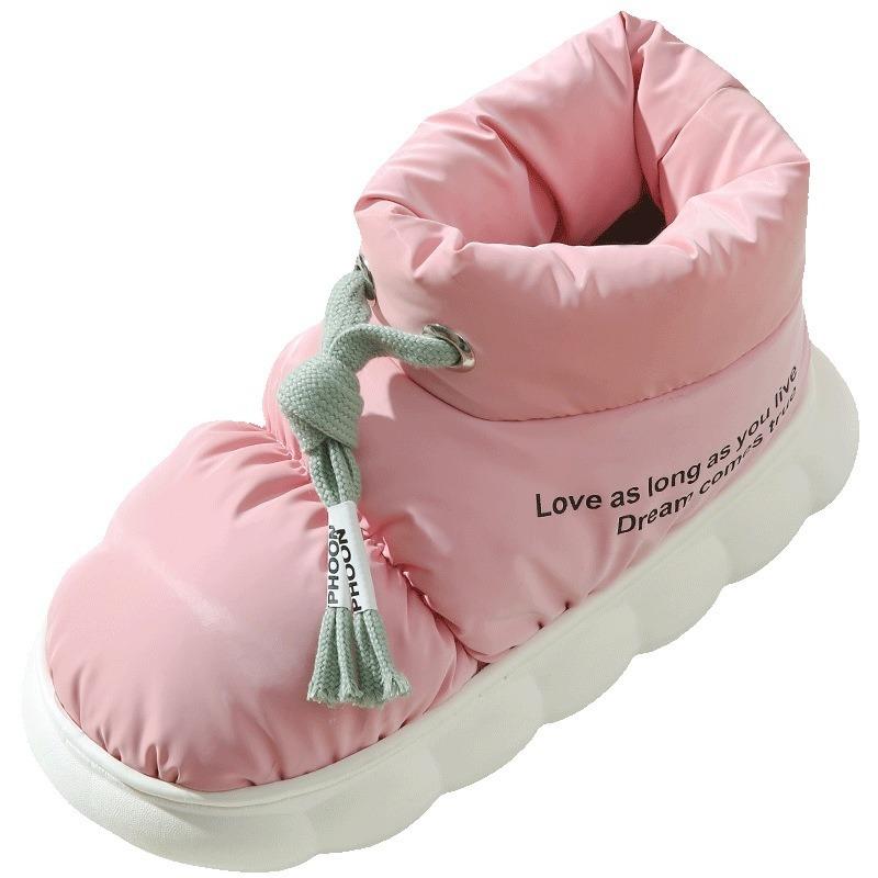 Зимние ботинки для женщин, зима 2024, новые теплые плюшевые толстые удобные хлопковые ботинки, водонепроницаемые нескользящие уличные ботинки, повседневная обувь на плоской подошве