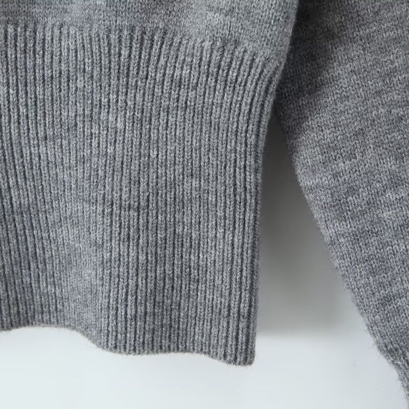 Za New Fall Women's Clothing 2025 Fashion Style French Retro Fashion Long Sleeve Sexy off-the-Shoulder Shoulder-Baring Sweater