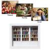 Anxiety Bookshelf Miniature Library with 200Pcs Mini Book Shake Away Your Anxiety Wooden Bookshelf Sensory