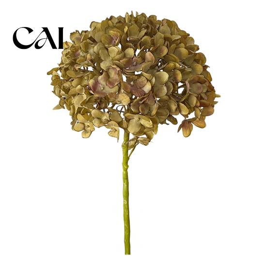 Fake Hydrangea Stems for DIY Floral Arrangements Artificial Autumn Silk Flowers with Retro Burnt Edge, Multi Colors Bendable Realistic