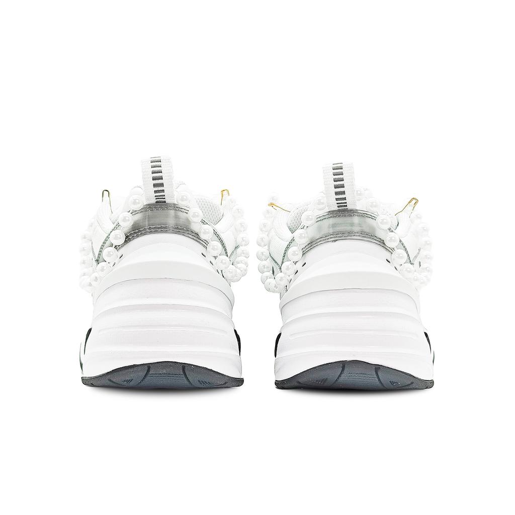 Nike Кожаные, Нескользящие, Износостойкие, Увеличивающие рост, Низкие, Массивные Кроссовки Женские Белые BQ3378-100(Команда188- )
