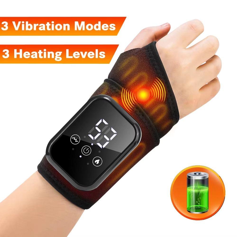Non-Slip Electric Heating Wrist Guard Adjustable Wrist Support Belt Sports Recovery