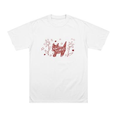 Beabadoobee SCRIBBLE CAT Футболка Летняя Хлопок Свободный Короткий Рукав Топ Y2k Винтаж Unseix Комфорт Топы