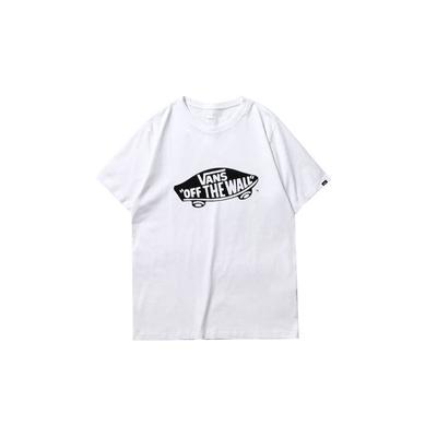 Vans Классическая футболка с коротким рукавом с принтом, топы унисекс, белая VN0A4MM7WHT