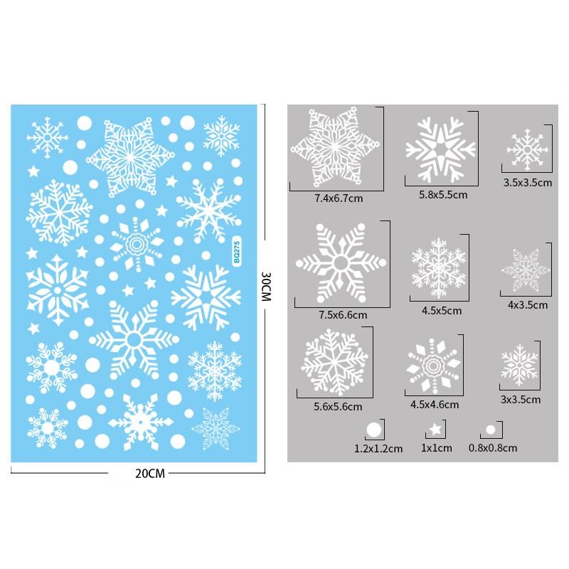 Рождественская наклейка на зеркало Санта-Клаус Снеговик Олень Декоративная стеклянная электростатическая наклейка Веселый рождественский декор для дома
