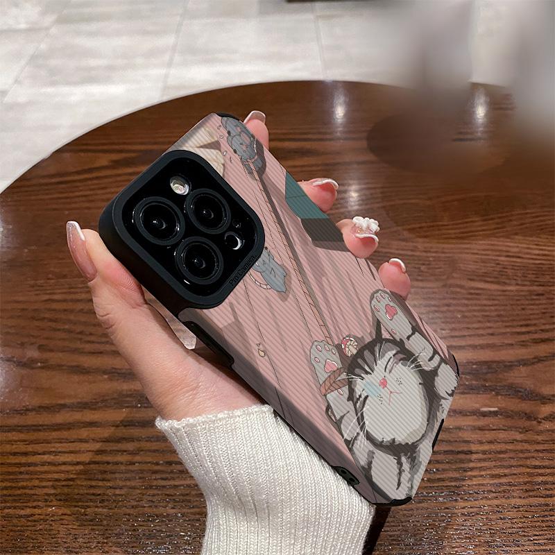 Персонализированный кожаный мягкий силиконовый чехол с милым котом и принтом для телефона, задняя крышка с объективом камеры, полная защита