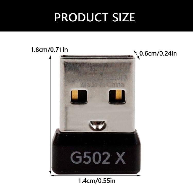 Efficient USB Adapter for G502 X / G502 X PlusLightspeed Mouse Receiver Adapter Provide Uninterrupted Connectivity
