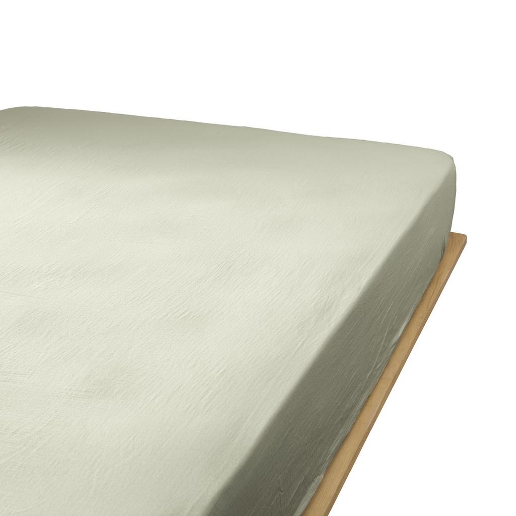 Drap housse 160x200 cm en Gaze de coton Vert d'eau