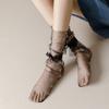 Bowknot Snowflakes Lace Socks Breathable Comfortable Transparent Long Socks  Women Girls