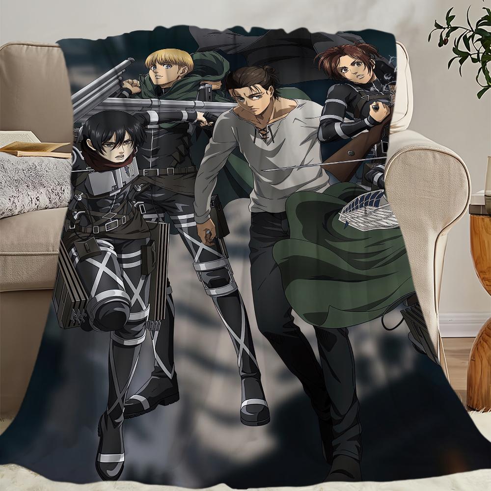 Аниме А-Атака на Т-Титана Крутой Плед Мягкий Удобный Плюшевый для Сна Подходит Для Гостиной Офиса Спальни День Рождения Дом Детский Подарок