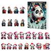 2025 Trend Panda With Santa Hat Christmas Advent Calendar Mini Acrylic Xmas Tree For Home Decorations D