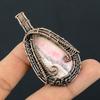 Rhodochrosite Jewelry, 999 Copper Wire Wrapped Pendant, Handmade Gemstone Jewelry Pendant, For Memorial Day
