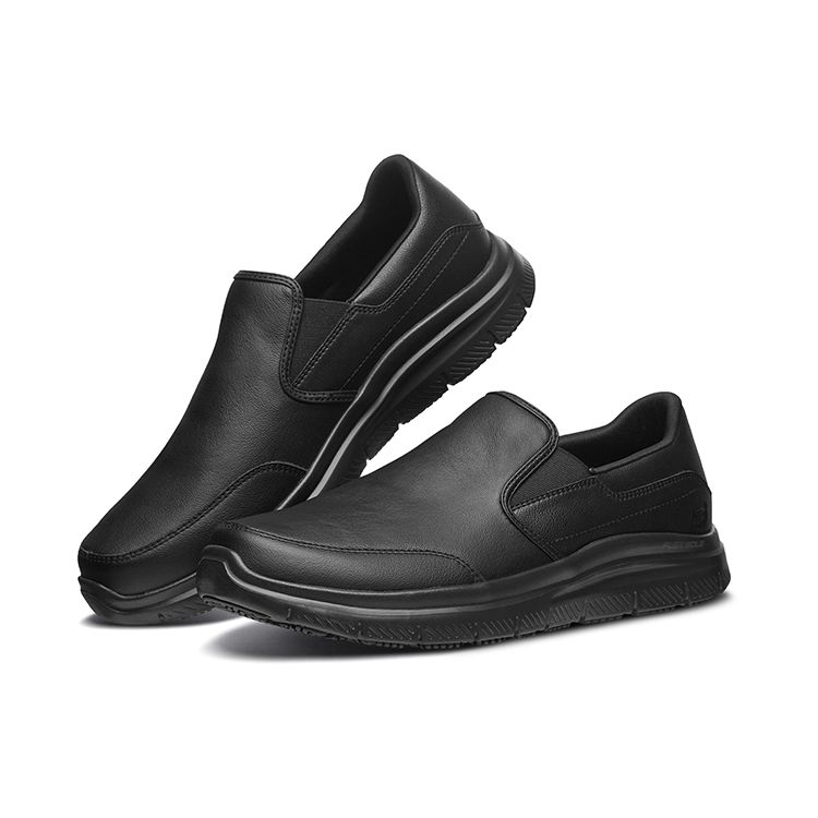 Skechers Flex Advantage Sr-Bronwood Повседневная обувь без шнурков Мужская обувь Черный 77071-BLK
