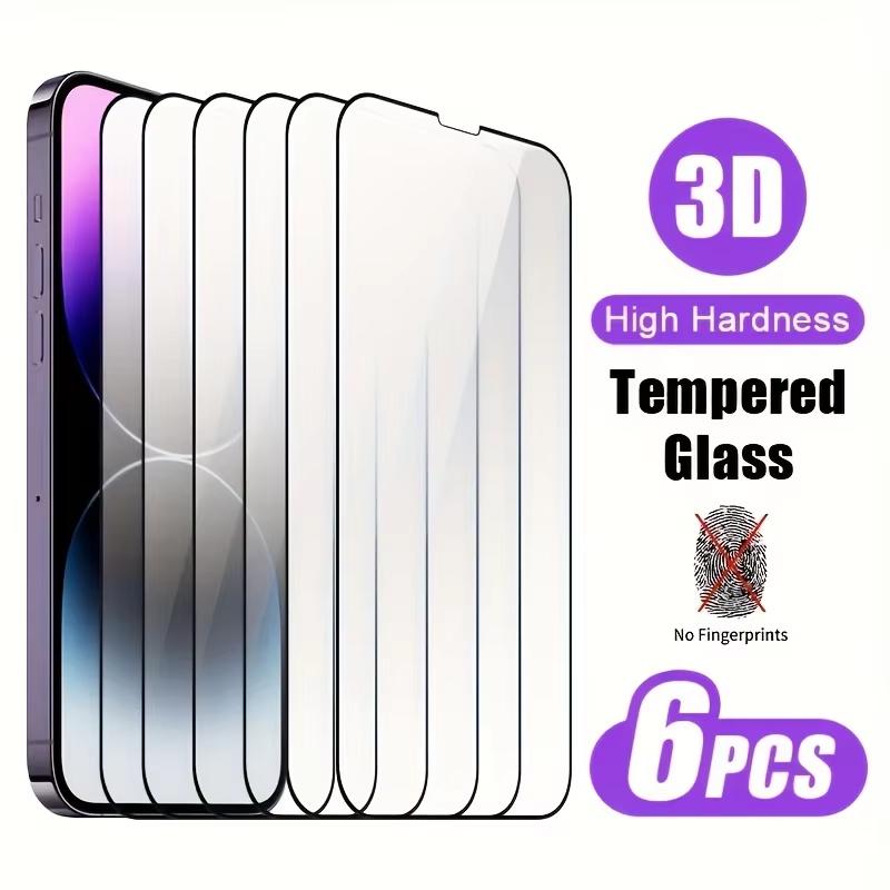 6 шт. Закаленное стекло для iPhone 17 16 15 14 13 12 11 Pro Max Mini Защитное стекло для iPhone 7 8 Plus 16e XR X XS Max Стеклянная пленка