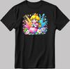 Футболка унисекс Super Mario Sassy princess Бело-Черная AB209