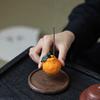 Креативная керамическая оранжевая подставка для благовоний Креативная курильница для благовоний Деревянная тарелка для благовоний Пепельница Буддийские принадлежности Домашний декор