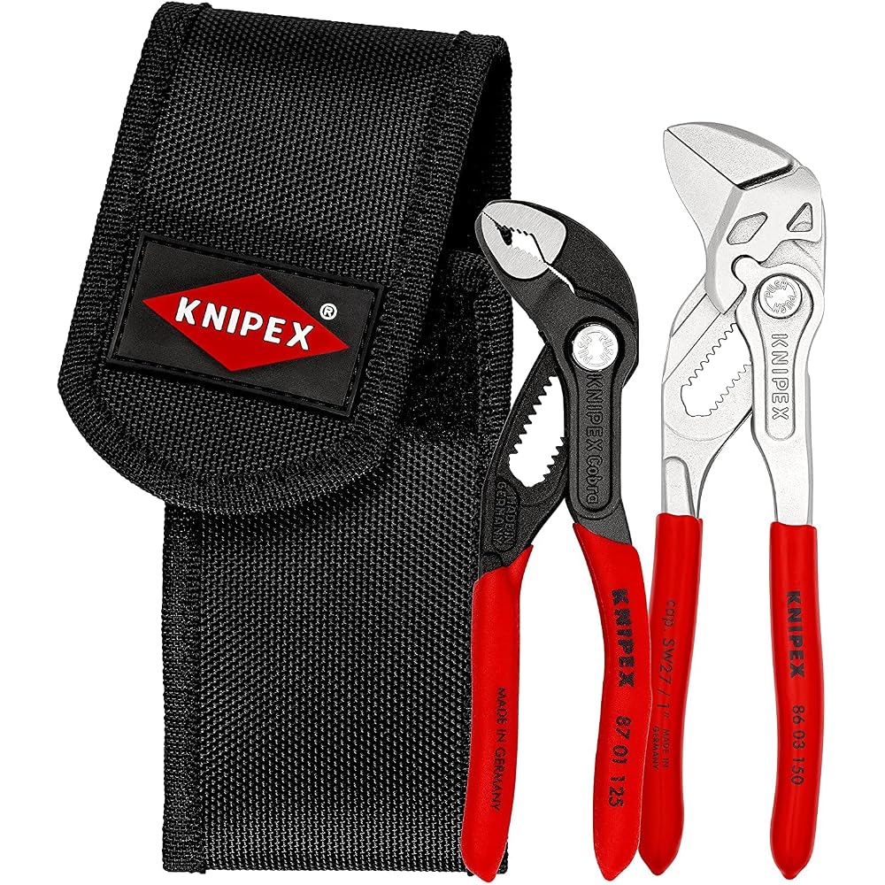 Knipex 002072V01 Набор из 2-х предметов: Мини-клещи Cobra, Клещи-разводной ключ с прочным чехлом...