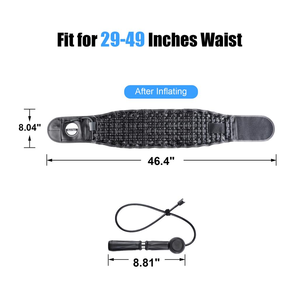 Пояс для декомпрессии спины Пояс для поясничной поддержки для мужчин и женщин Облегчение боли в пояснице Пояс для талии Тракция спины Подходит для обхвата талии 29-49