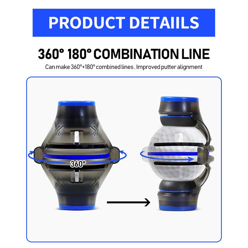 360 ° Golf Ball Line Marker Drawing Tool Precision Golf Marking Stencil Professional Balanced Ball Line Marks Tool For Golfers