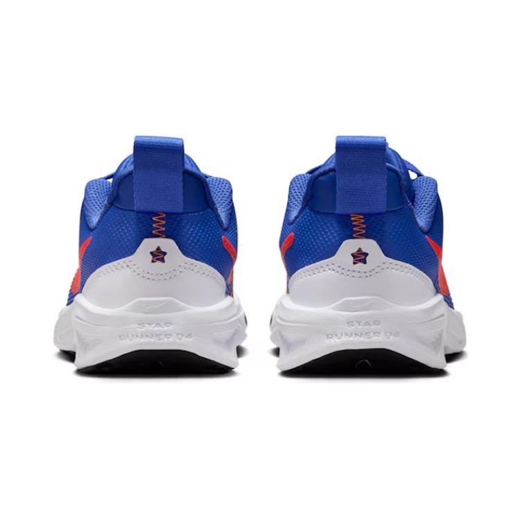Nike Star Runner 4 Удобные и дышащие Нескользящие Износостойкие Низкие Детские Беговые Кроссовки Синие DX7614-402