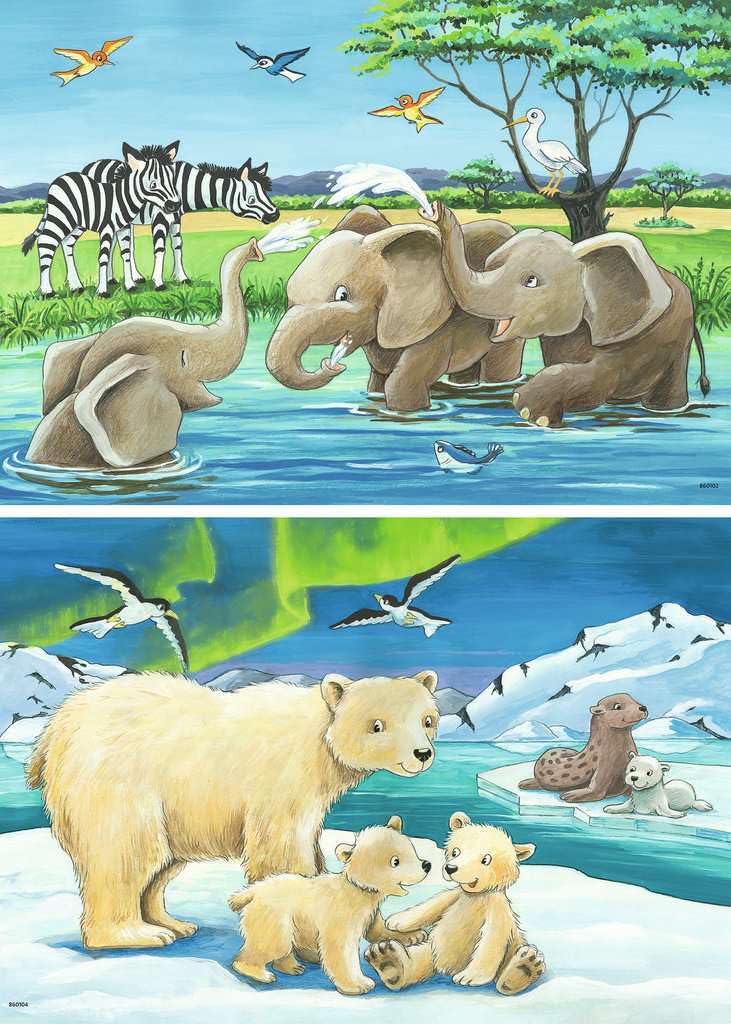 Ravensburger Jigsaw Puzzle 05095 6 Baby Animals (12 Pieces x 2)
