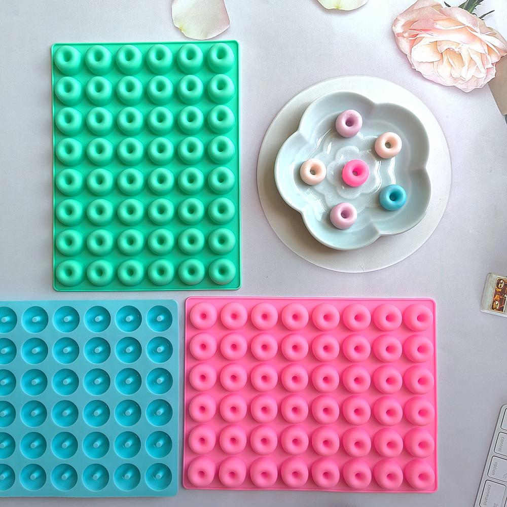 48 Cavity Mini Donut Silicone Mold DIY Handmade Dropper Mold Candy pudding Chocolate Baking Cake Tool