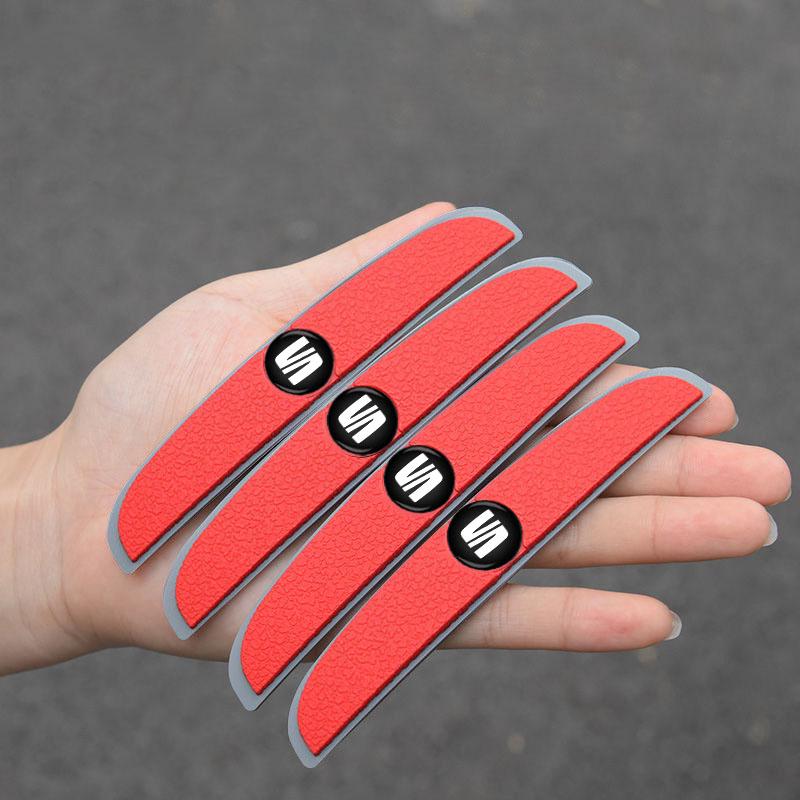 ydsh2 Car door window edge anti-collision sticker carbon fiber protection sticker For Seat leon fr mk2 mk3 lbiza Altea Accessories