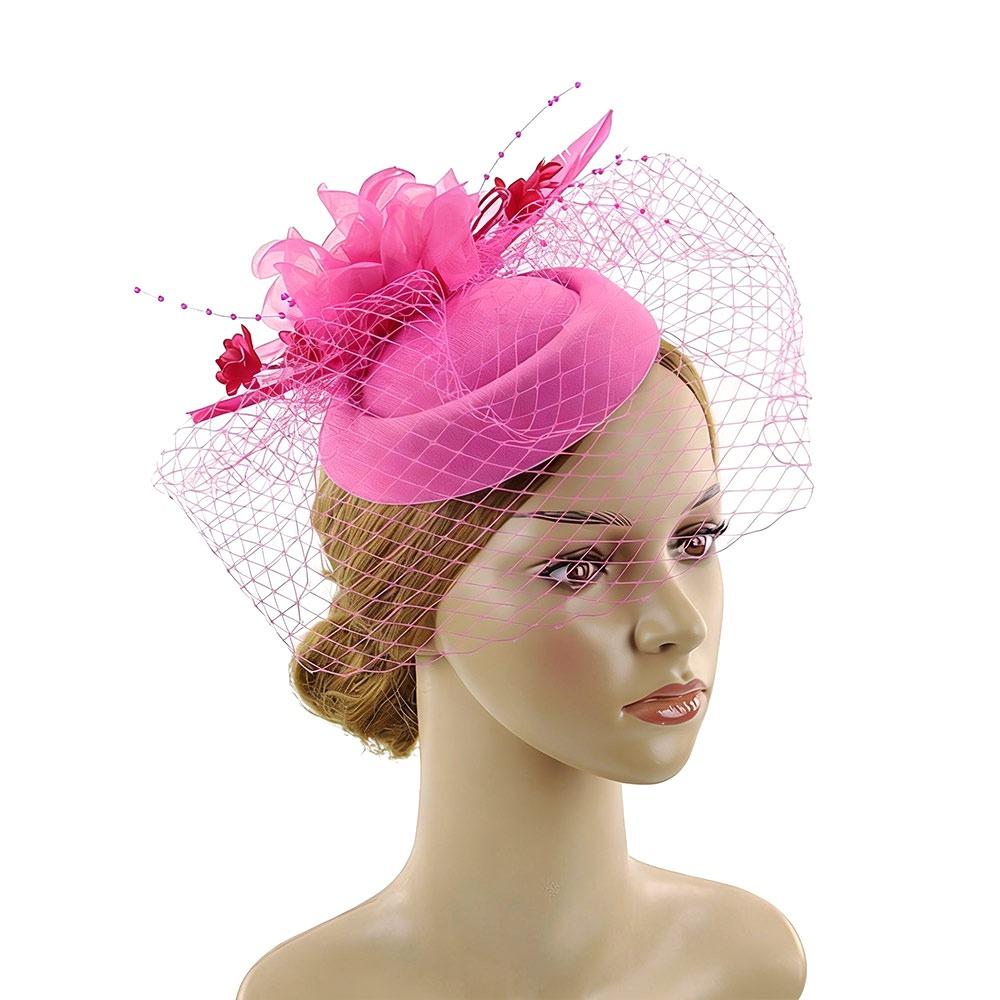 Veil Vintage Hat Headband Flower Fascinator New Fascinator Caps  1950s