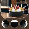 Galvanized Oval Ice Bucket for Drinks, Champagne Bucket, Bar, Restaurant, Parties, Family