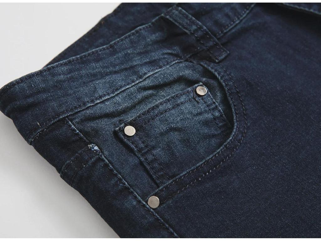 Мужские эластичные узкие джинсы Cross-Border Slim Fit в ностальгическом стиле